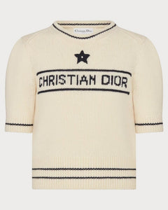 CHRISTIAN DIOR Short Sleeve Sweater | 迪奧 短身上衣 (白色)