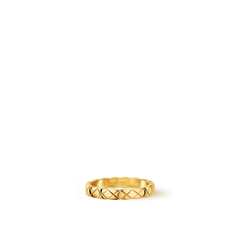 CHANEL J11793 Coco Crush Ring Quilted Motif Mini & 18K White Gold | CHANEL Ring (White Gold)