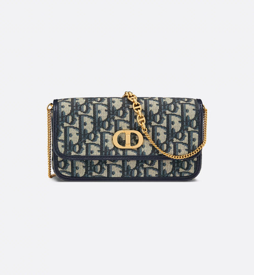 CHRISTIAN DIOR Small Miss Caro Pouch with Chain | Dior handbag (blue presbyopia)
