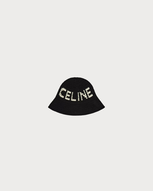 CELINE Beanie in crocheted cotton | 賽琳 冷帽 (黑色)