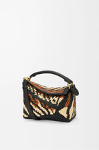 LOEWE Small Puzzle Edge Raffia Bag | 羅意威 草編袋 (拼色)