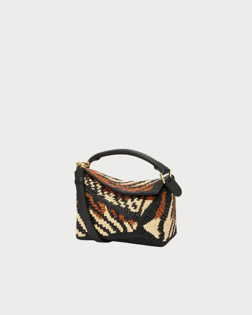 LOEWE Small Puzzle Edge Raffia Bag | 羅意威 草編袋 (拼色)