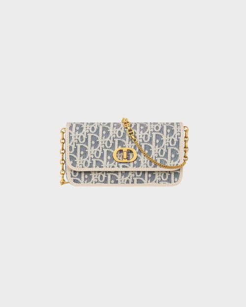 CHRISTIAN DIOR Small Miss Caro Pouch with Chain | 迪奧 手袋 (藍色)