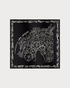 HERMES Complication Equestre Embroidered Scarf 90 | 爱马仕 颈巾 (黑色)