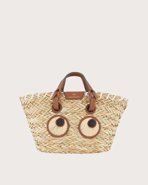 ANYA HINDMARCH Small Paper Eyes Basket Bag | 安雅·希德瑪芝 草編籃 (啡色)