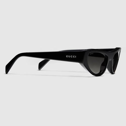 古驰 Cat-Eye Frame Sunglasses 醋酸酯太阳眼镜(黑色)