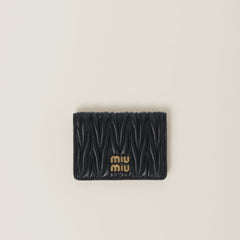 MIU MIU Nappa Leather Card Holder | 繆繆 卡套銀包 (Black)
