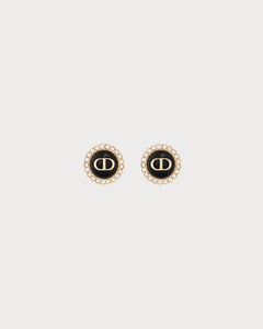 CHRISTIAN DIOR Petit CD Baroque Stud Earrings Gold-Finish Metal | 迪奧 耳環 (多色)