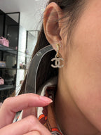 CHANEL Crystal CC Earrings | 香奈兒 耳環 (金色)