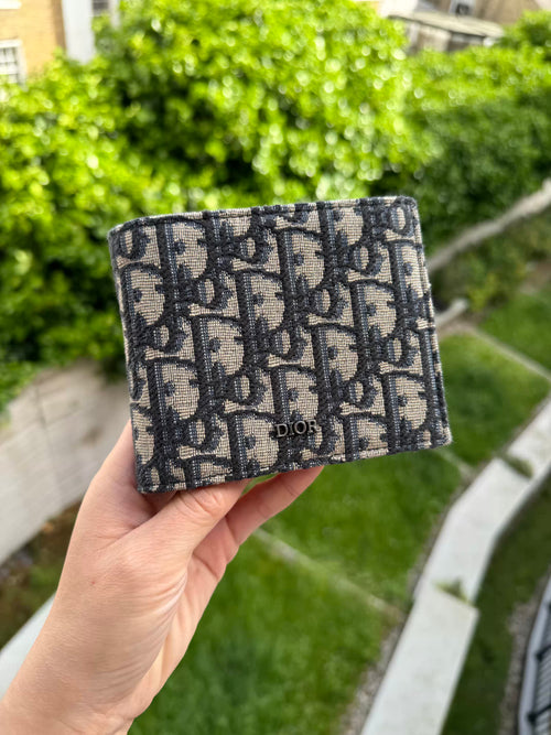 CHRISTIAN DIOR Men's Compact Wallet | 迪奧 男仕銀包 (藍色)