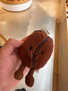 JELLYCAT Amuseables Coffee Bean Bag Charm | Coffee bean bag charm (brown)