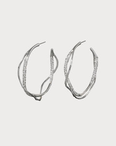 ALEXIS BITTAR Intertwined Two Tone Pave Hoop Earring | 耳环(多色)