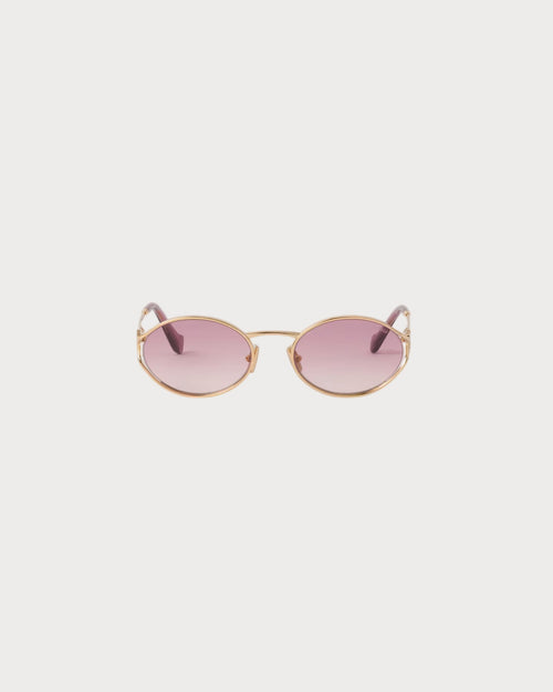 MIU MIU Logo Sunglasses Pink Beg Shaded Lenses | 繆繆 太陽眼鏡 (粉米漸層鏡片)