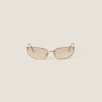 MIU MIU Nocturne Sunglasses Silver Gradient Yellow Lenses | Miu Miu Sunglasses (Silver Gradient Yellow Lenses)