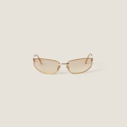 MIU MIU Nocturne Sunglasses Silver Gradient Yellow Lenses | Miu Miu Sunglasses (Silver Gradient Yellow Lenses)