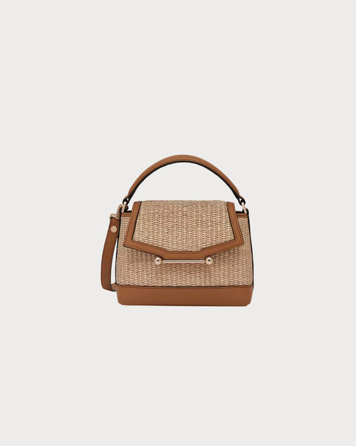 STRATHBERRY Mosaic Nano Raffia | Straw Bag (Brown)