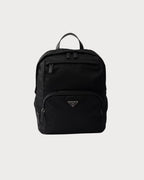 PRADA 2VZ104 Re-Nylon Saffiano Leather Backpack Black | Prada Backpack (Black)