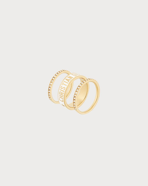CHRISTIAN DIOR Dior Code Ring Set Gold-Finish Metal | 迪奥一套3只戒指(多色)