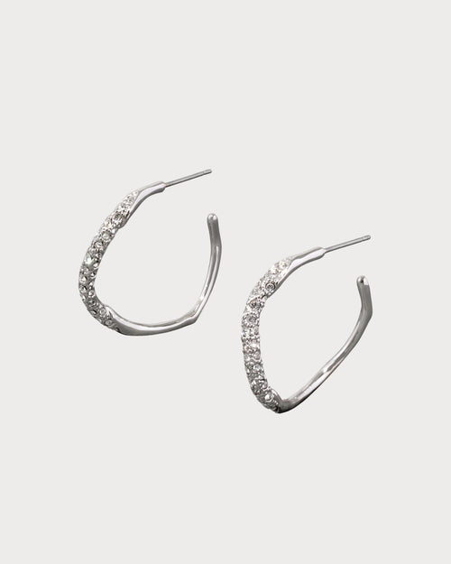ALEXIS BITTAR Two Tone Pave Hoop Earring | 耳環 (多色)