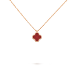 VAN CLEEF & ARPELS Sweet Alhambra Carnelian Pendant | 梵克雅寶 紅玉髓吊墜 (玫瑰金)