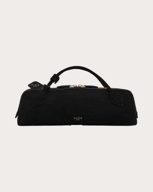 ALAIA Le Teckel Clutch In Suede Goatskin | 手袋 (黑色) - LondonKelly 英国名牌代购