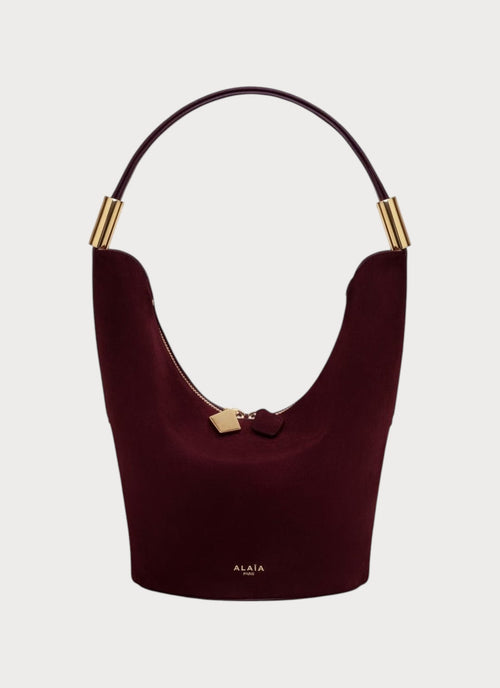 ALAIA Shape Bag In Suede Goatskin And Calfskin (Small/Red) - LONDONKELLY 英国名牌代购