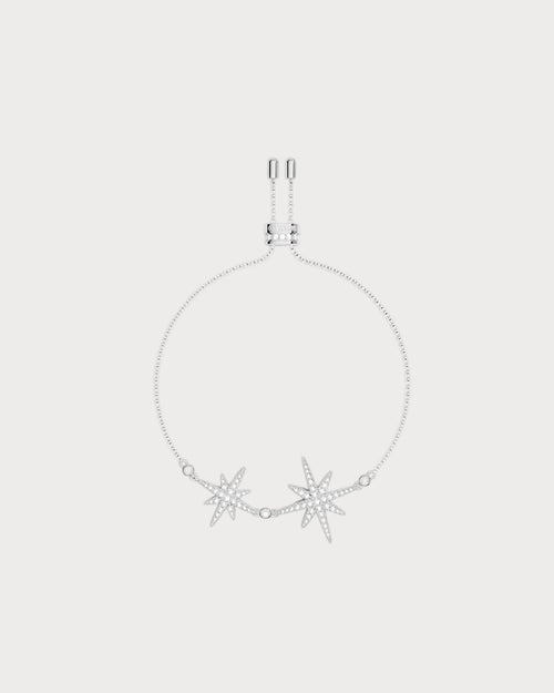 APM MONACO AB3325OX Double Meteorites Adjustable Bracelet | 雙流星可調手鏈 (銀色) - LondonKelly 英國名牌代購