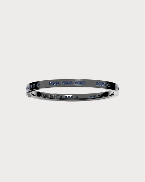 APM MONACO AB4604KBR Blue Bonheur Morse Code Bangle | 藍色摩斯密碼手鐲 (深灰色) - LondonKelly 英國名牌代購