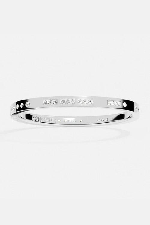 APM MONACO AB4604OX BONHEUR Morse Code Bangle | 摩斯密碼手鐲 (銀色) - LondonKelly 英國名牌代購