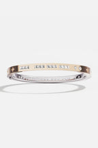 APM MONACO AB4961OXP TOI MOI Morse Code Bangle | 摩斯密碼手鐲 (銀/玫瑰金色) - LondonKelly 英國名牌代購