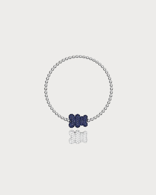 APM MONACO AB5045XKB Baba Yummy Bear Bracelet with Beads | 熊仔串珠手鍊 (銀色) - LondonKelly 英國名牌代購