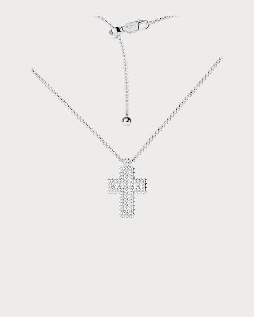 APM MONACO AC8082OX Pavé Cross Adjustable Necklace | 鋪鑽十字可調式頸鏈 (多色) - LondonKelly 英國名牌代購
