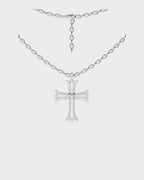 APM MONACO AC8233OX Cross Chain Necklace | 十字链条项链(银色) - LondonKelly 英国名牌代购