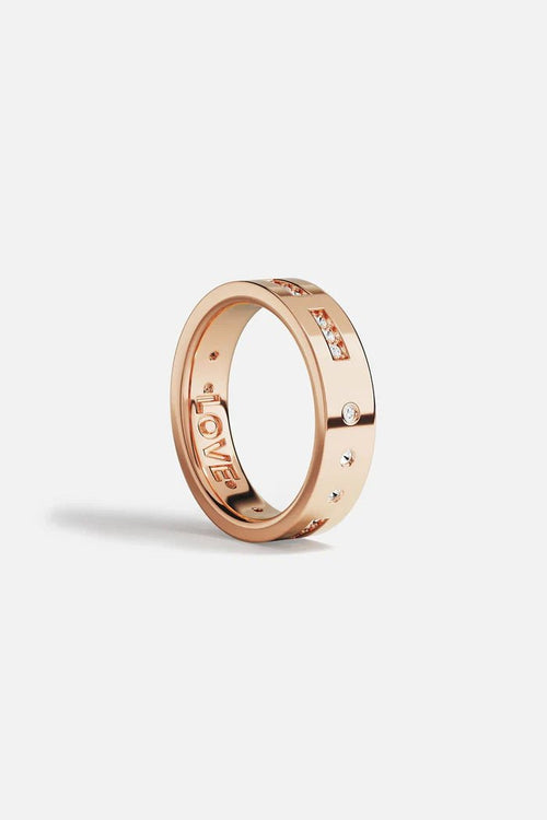 APM MONACO P20448OX LOVE Morse Code Ring | 摩斯密碼戒指 (玫瑰金) - LondonKelly 英國名牌代購