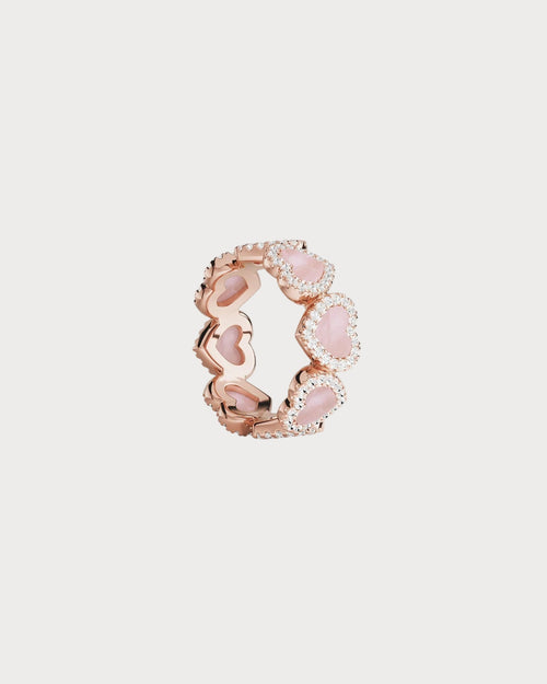 APM MONACO P21646XNAC Pink Heart Ring | 粉色愛心戒指 (玫瑰金) - LondonKelly 英國名牌代購