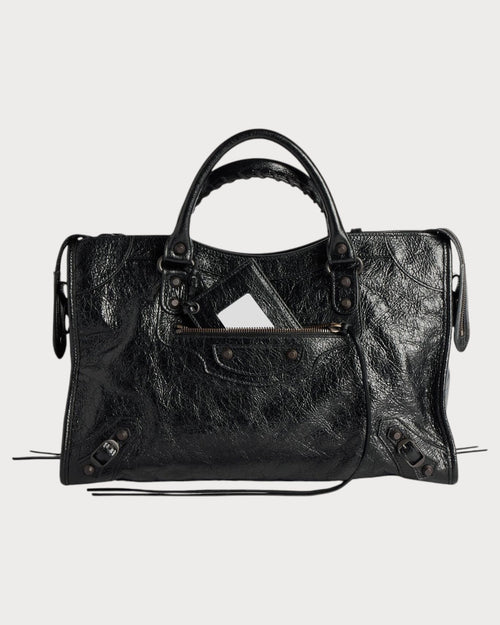 BALENCIAGA Women's Le City Bag in Black Lambskin(Medium/3 Colors) - LONDONKELLY 英國名牌代購