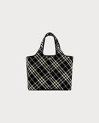 BURBERRY Medium Check Tote Black | 博柏利 手提袋 (中碼/黑色) - LONDONKELLY 英國名牌代購