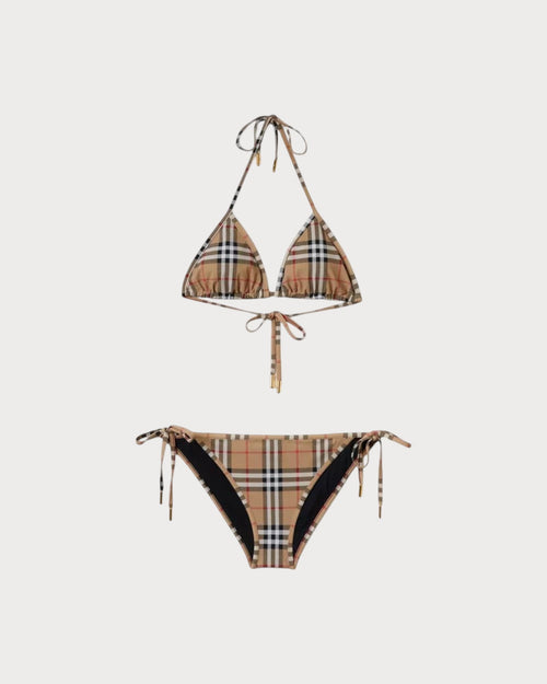 BURBERRY Vintage Check Triangle Bikini | 博柏利 比基尼 (米色) - LONDONKELLY 英國名牌代購