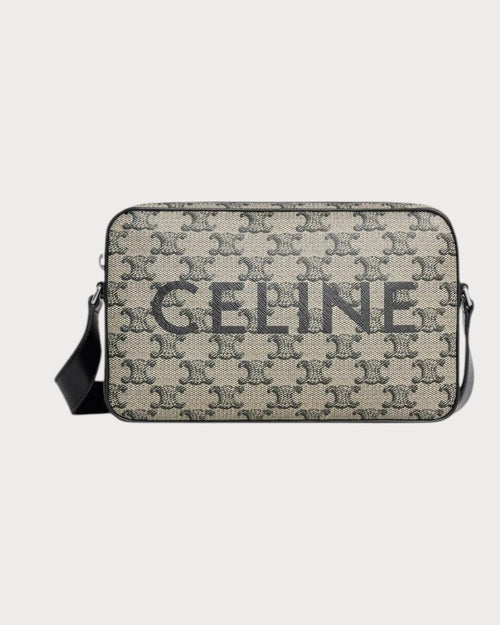 CELINE Men's Medium Messenger Bag in Grained Calfskin (Ecru) | 賽琳 男仕中號粒面牛皮革郵差袋 (米色) - LONDONKELLY 英國名牌代購