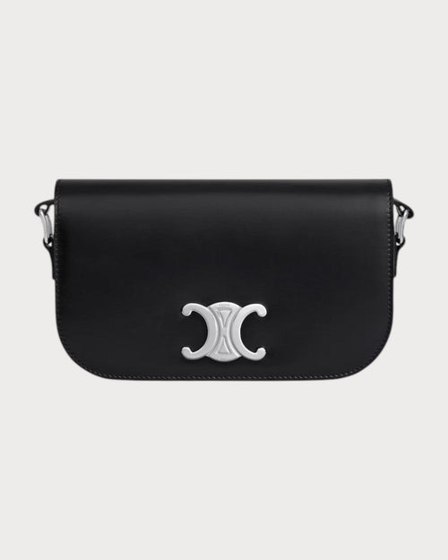 CELINE Men's Small Crossbody Bag Triomphe in Shiny Calfskin (Black) | 賽琳 男仕TRIOMPHE亮澤牛皮革小號斜背袋 (黑色) - LONDONKELLY 英國名牌代購