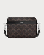 CELINE Men's Small Messenger Bag in Triomphe Canvas (Black) | 赛琳 男仕小号标志印花帆布邮差袋 (黑色) - LONDONKELLY 英国名牌代购