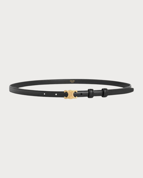 CELINE Teen 13MM Triomphe Belt in Taurillon Leather | 赛琳 皮带 (黑色) - LondonKelly 英国名牌代购