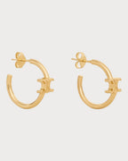 CELINE Triomphe Asymmetric Hoops Brass(2 Colors) - LONDONKELLY 英国名牌代购