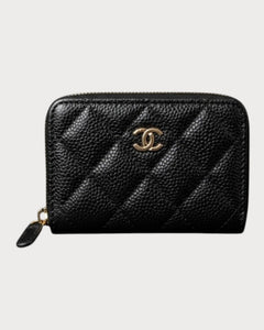 CHANEL AP0216 Classic Zipped Coin Purse Grained Calfskin | 香奈兒 拉鏈銀包 (黑色) - LONDONKELLY 英國名牌代購