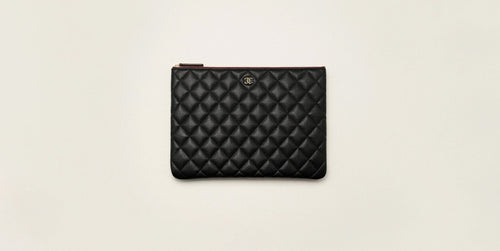 CHANEL AP4021 Classic Zipped Pouch Grained Shiny Calfskin | 香奈兒 文件袋 (黑色) - LONDONKELLY 英國名牌代購