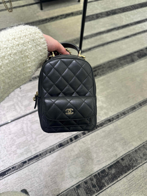 CHANEL Quilted Lambskin Mini Backpack | 香奈兒 菱格紋羊皮迷你背囊 (黑色) - LONDONKELLY 英國名牌代購