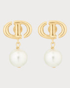 CHRISTIAN DIOR CD Navy Earrings | 迪奥 耳环 (金色) - LONDONKELLY 英国名牌代购