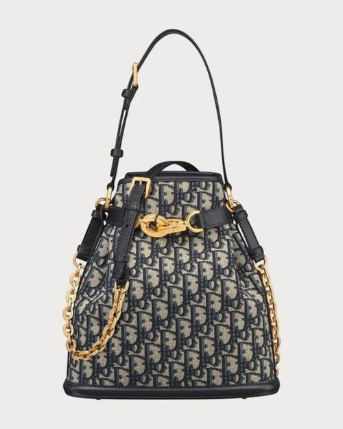 CHRISTIAN DIOR Cést Dior Bag Oblique Jacquard(Medium/Blue) - LONDONKELLY 英國名牌代購