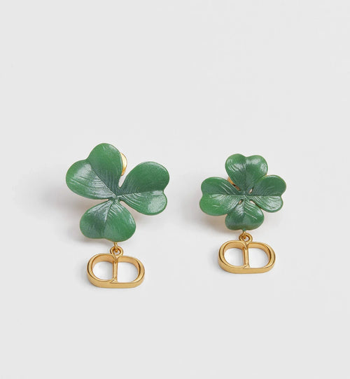 CHRISTIAN DIOR Clover Earrings | 迪奧 幸運草耳環(綠色) - LondonKelly 英國名牌代購