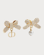 CHRISTIAN DIOR Delicate Bow Earrings | 迪奥 蝴蝶结耳环 (金色) - LONDONKELLY 英国名牌代购
